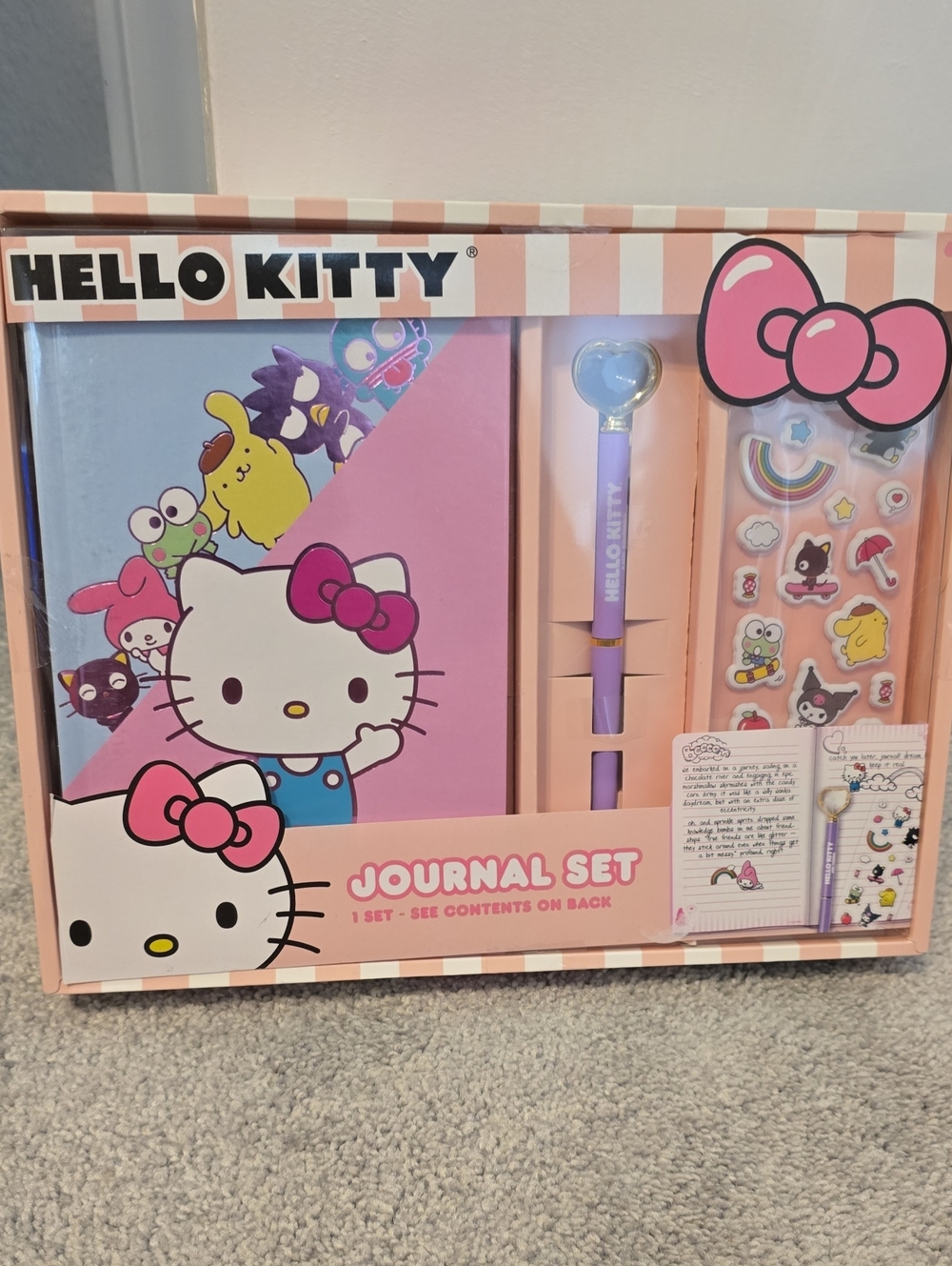 Hello Kitty Pink and Purple Journal Gift Set